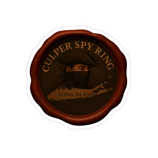 Transparent Culper Spy Ring Stickers, (1pc)