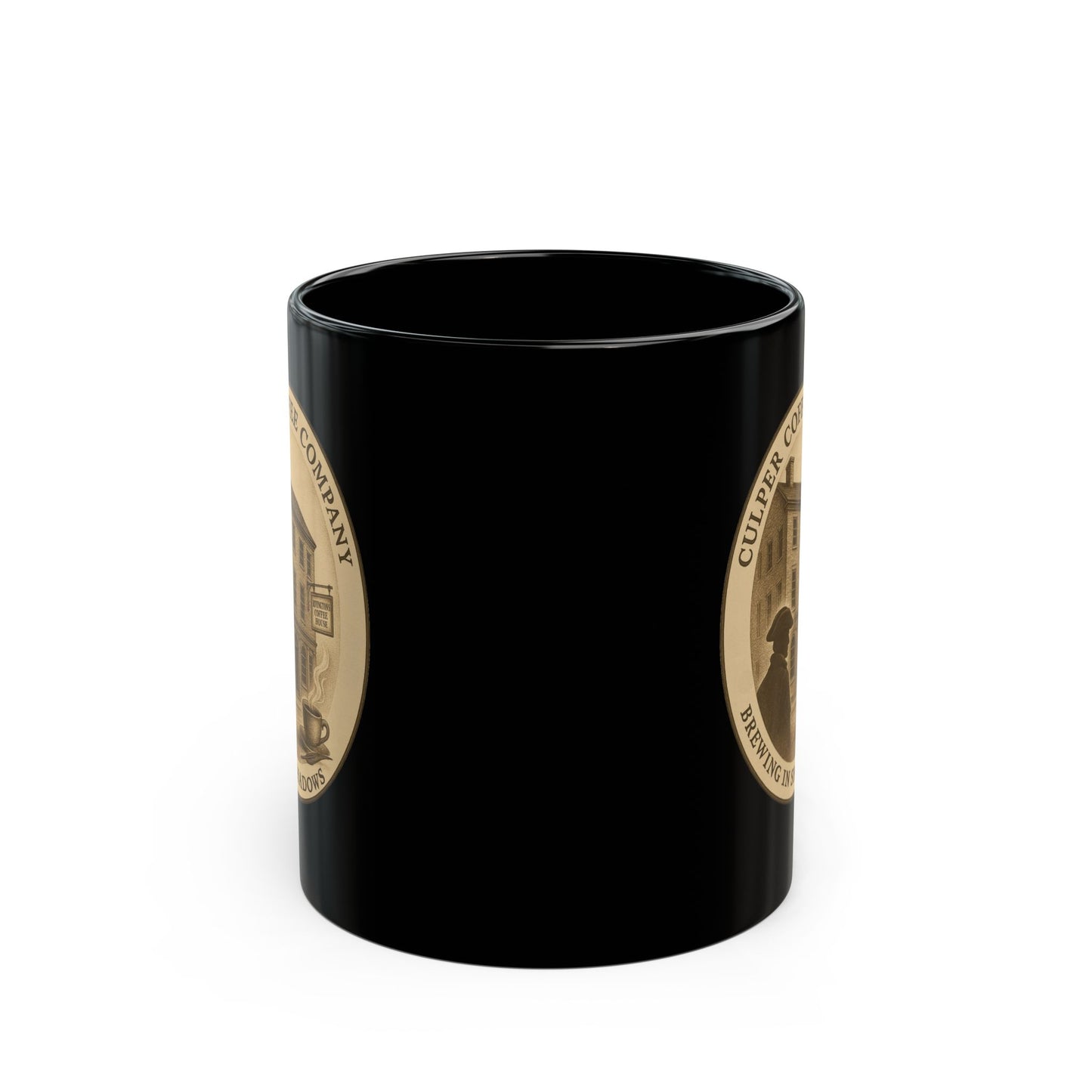 Brewing In Shadows Black Mug (11oz)