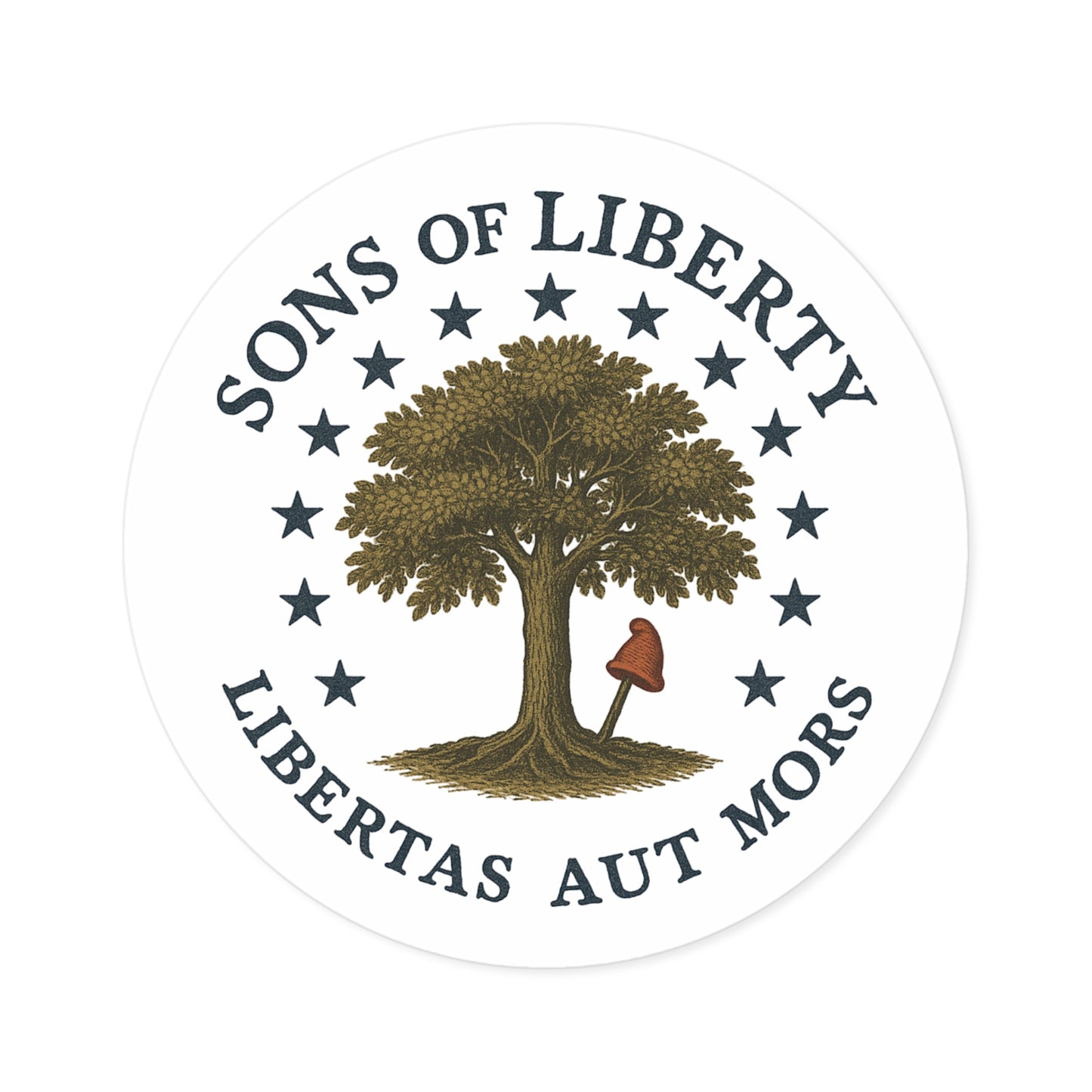 Sons of Liberty 4X4 Round Stickers, Indoor\Outdoor