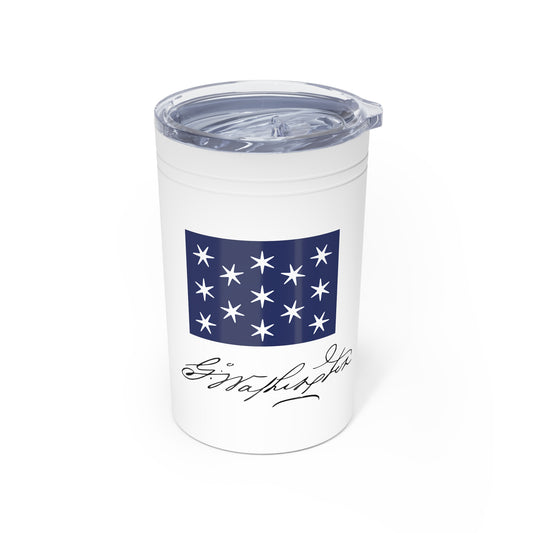 George Washington Signature/Flag Vacuum Insulated Tumbler, 11oz