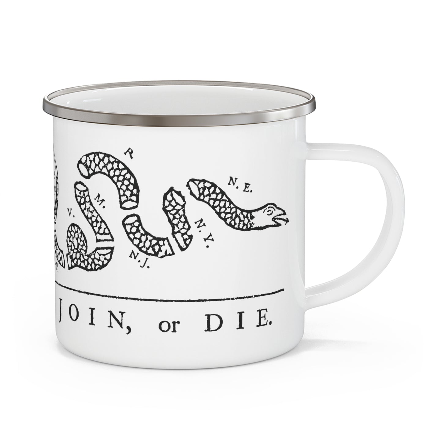 Join or Die Enamel Camping Mug