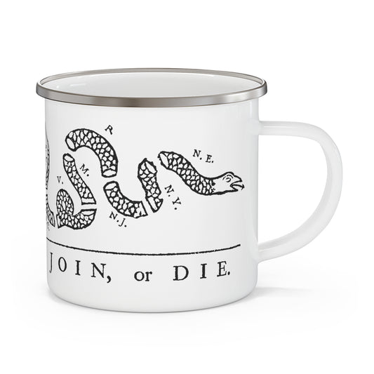 Join or Die Enamel Camping Mug