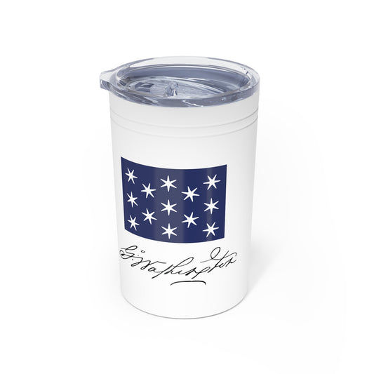 George Washington Signature/Flag Vacuum Insulated Tumbler, 11oz