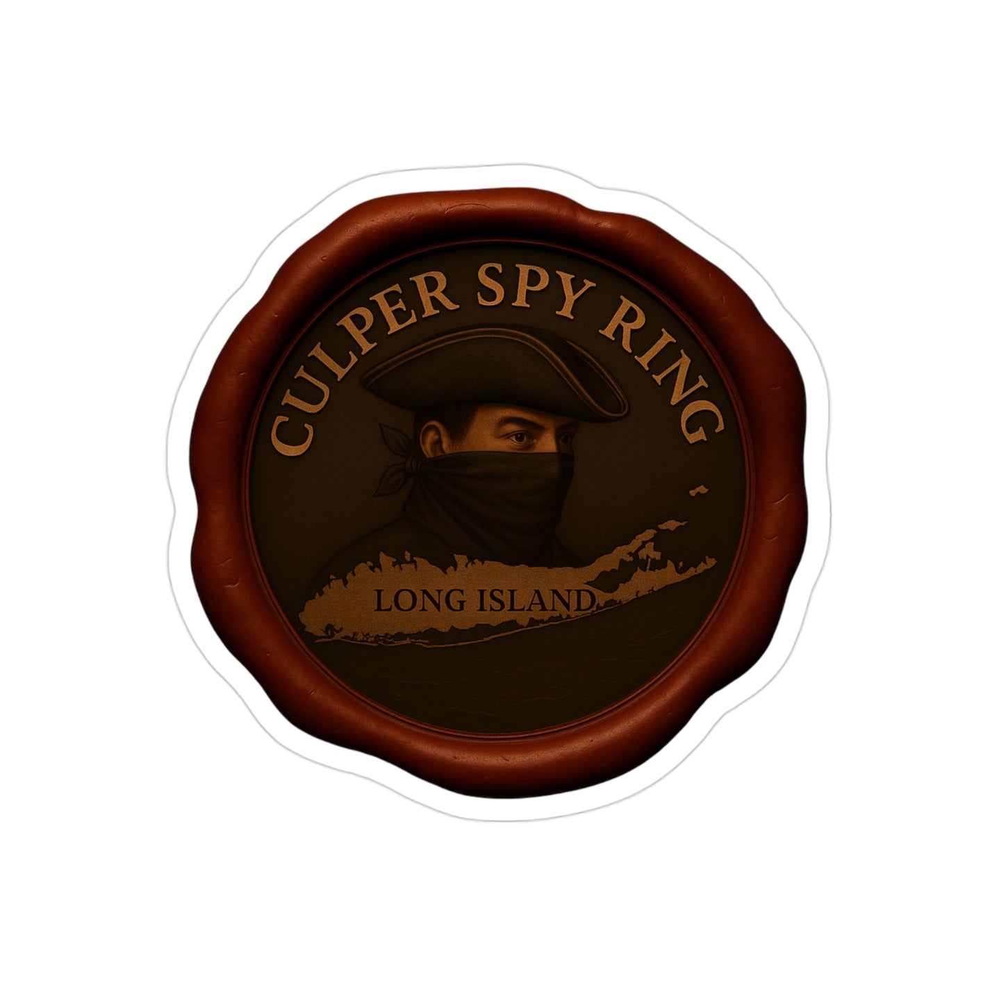 Transparent Culper Spy Ring Stickers, (1pc)