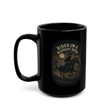 Rider On A Midnight Brew Black Mug (15oz)